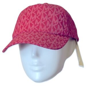 Michael Kors Cranberry MK Monogrammed ball cap